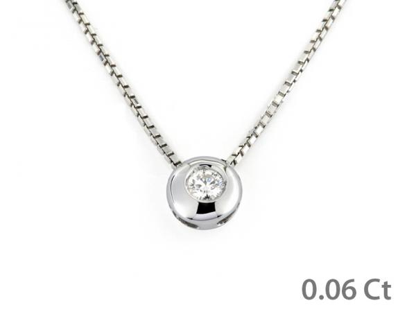 CF02074 - Collana Punto Luce Diamante 0.06 Ct