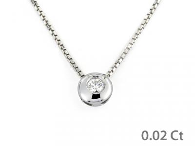 Collana Punto Luce Diamante 0.02 Ct