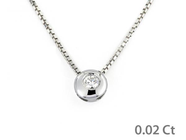 CF02075 - Collana Punto Luce Diamante 0.02 Ct