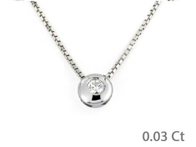 Collana Punto Luce Diamante 0.03 Ct