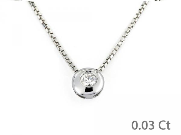 CF02076 - Collana Punto Luce Diamante 0.03 Ct