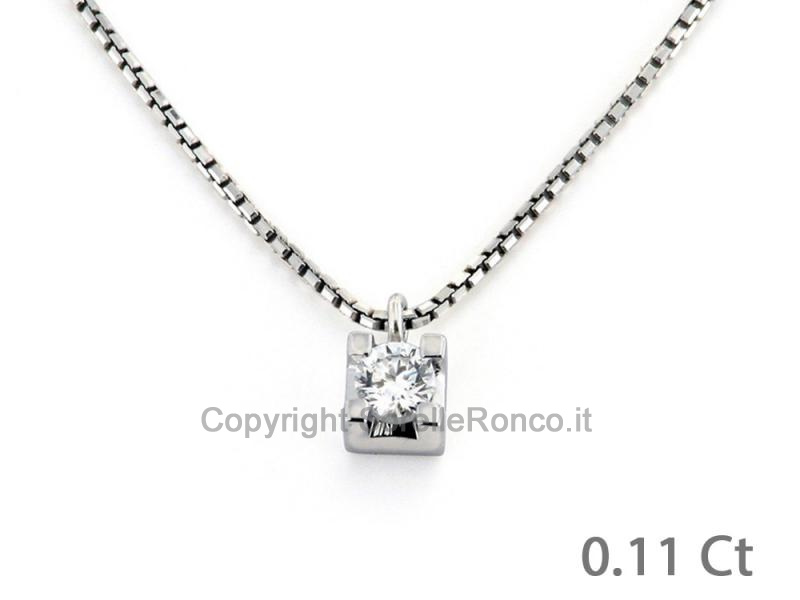 PUNTOLUCE IN ORO CON DIAMANTE 0.11 CT