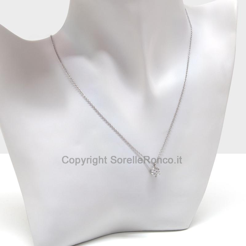COLLANA PUNTOLUCE DIAMANTE 1 CARATO CERTIFICATO
