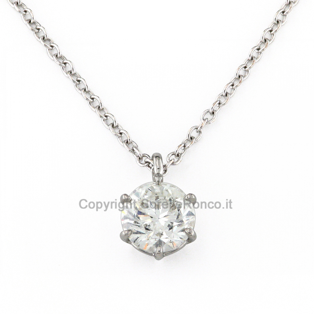 CF02084 - Collana PUNTOLUCE Diamante 1 CARATO Certificato