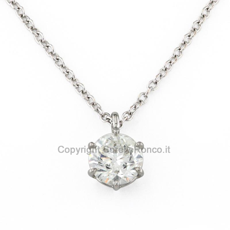 COLLANA PUNTOLUCE DIAMANTE 1 CARATO CERTIFICATO
