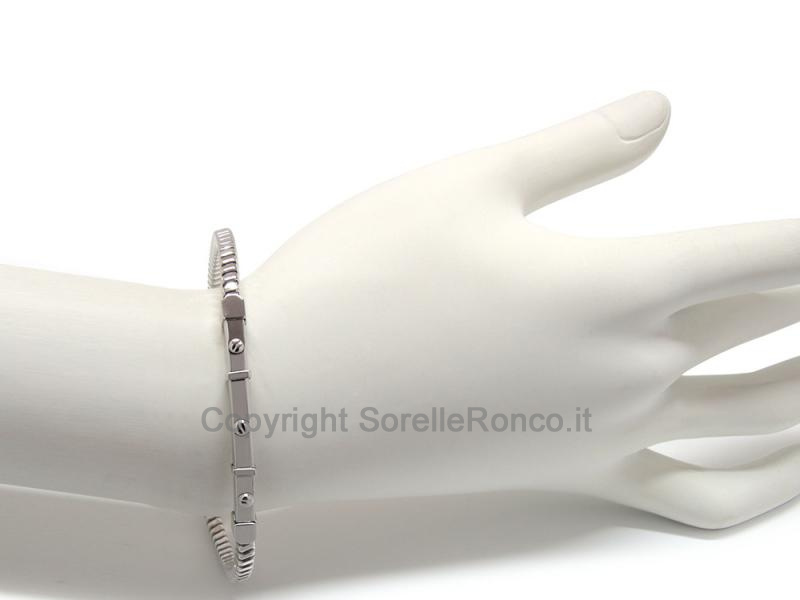 BRACCIALE UOMO DESIGN IN ARGENTO LUCIDO