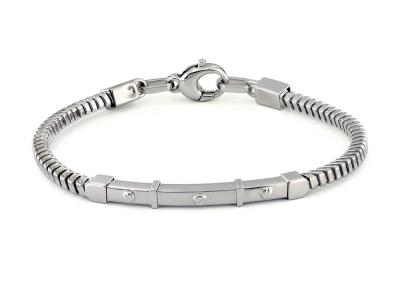 Bracciale Uomo Design in Argento Lucido
