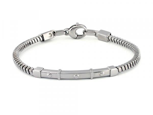 CF02091 - Bracciale Uomo Design in Argento Lucido
