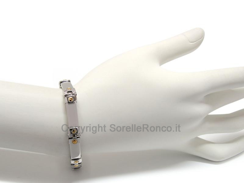 BRACCIALE UNISEX ARGENTO PLACCATO ORO