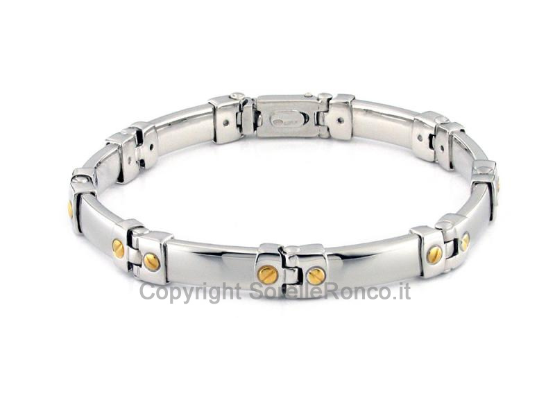 BRACCIALE UNISEX ARGENTO PLACCATO ORO