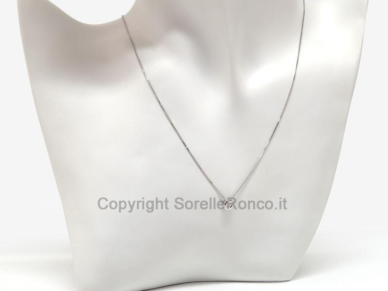 COLLANA PUNTOLUCE DIAMANTE 0.05 CT