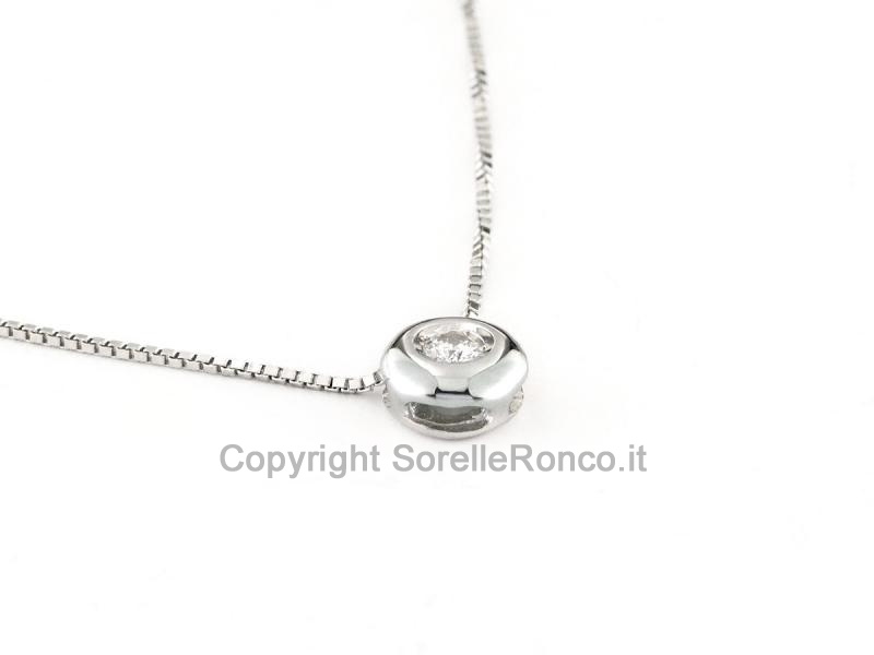 COLLANA PUNTOLUCE DIAMANTE 0.05 CT