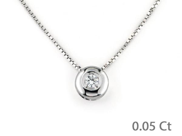 CF02110 - Collana Puntoluce Diamante 0.05 Ct