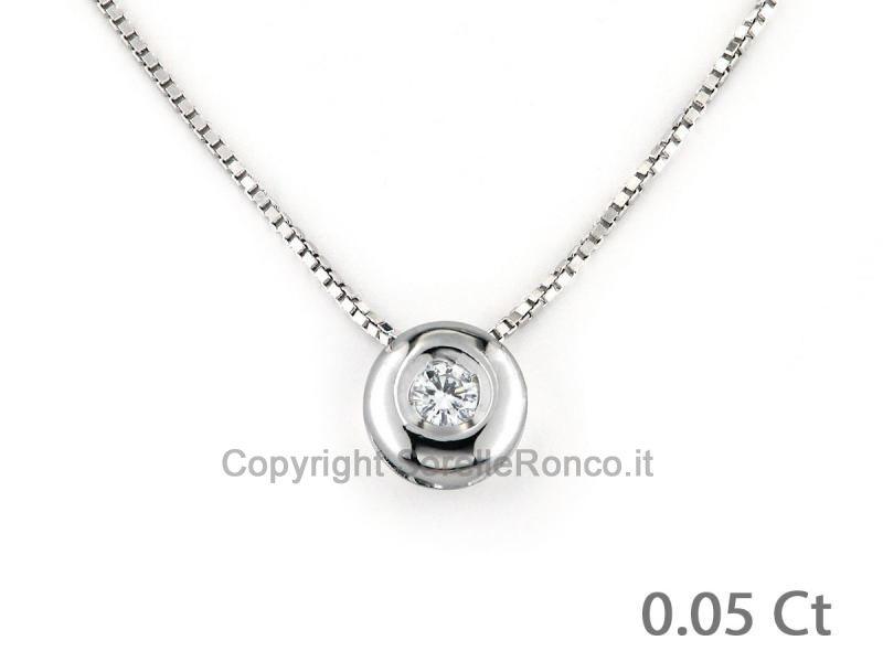 COLLANA PUNTOLUCE DIAMANTE 0.05 CT