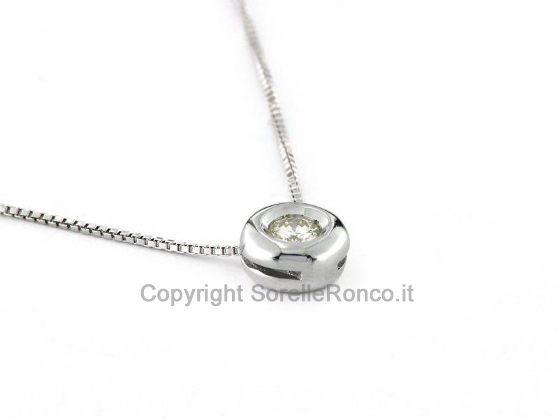 GIROCOLLO PUNTOLUCE DIAMANTE 0.13 CT