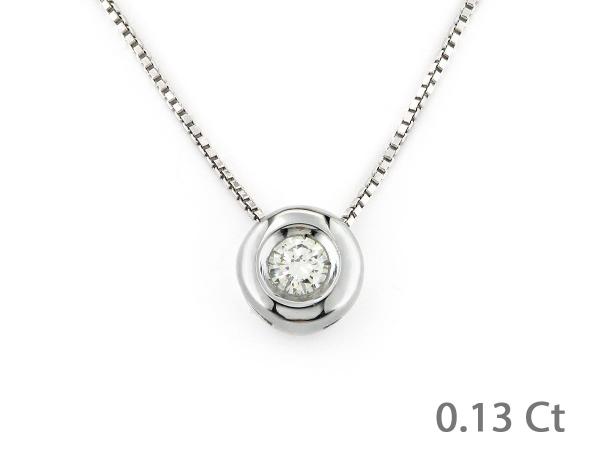 CF02111 - Girocollo Puntoluce Diamante 0.13 Ct