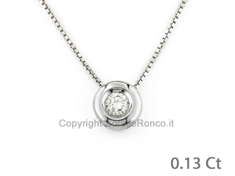 GIROCOLLO PUNTOLUCE DIAMANTE 0.13 CT