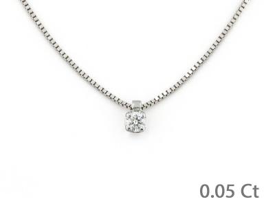 Girocollo Oro e Puntoluce Diamante 0.05 Ct
