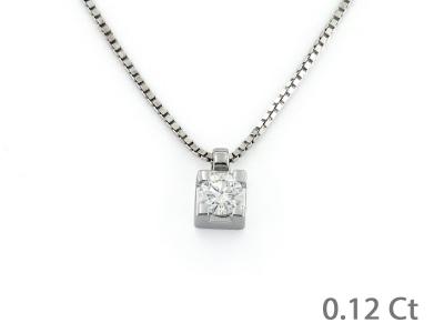 Puntoluce in Oro con Diamante 0.12 Ct