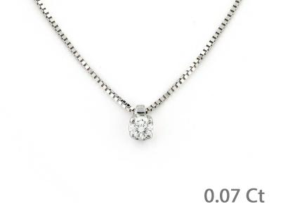 Girocollo Oro e Puntoluce Diamante 0.07 Ct