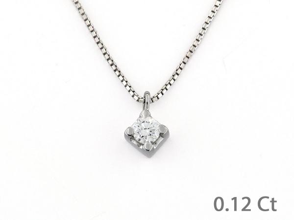 CF02115 - Collana Pendente Rombo Oro e Diamante 0.12 Ct