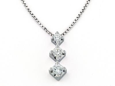 Collana Trilogy Oro e Diamanti 0.32 Ct