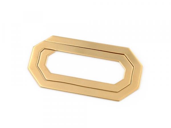CF02120 - Fermasoldi Uomo in Oro Stile Graffetta Esagonale