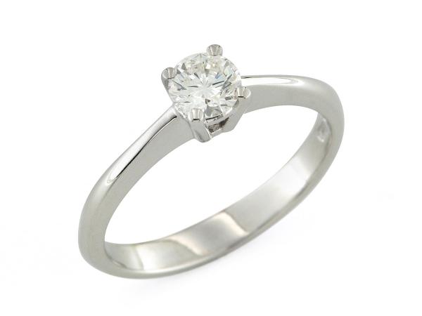 CF02122 - Anello Solitario Oro Bianco con Diamante 0.44 Ct
