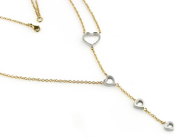 CF02127 - Collana con Pendente Cuore e Diamanti