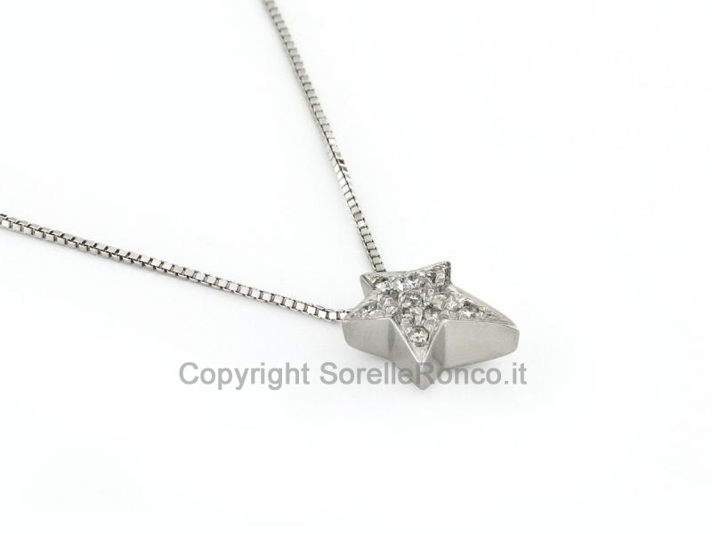 COLLANA CON PENDENTE STELLA PAVÉ