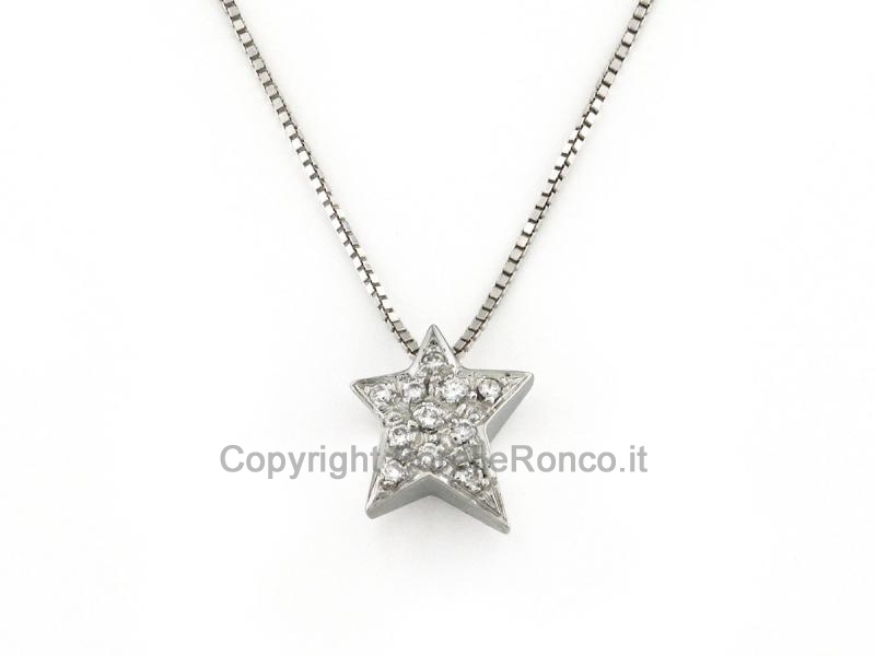 COLLANA CON PENDENTE STELLA PAVÉ
