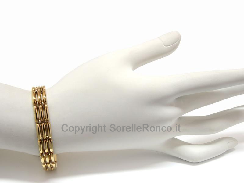 BRACCIALE IN ORO GIALLO E BIANCO CON DIAMANTI