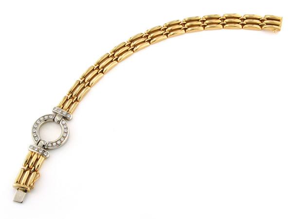 CF02145 - Bracciale in Oro Giallo e Bianco con Diamanti