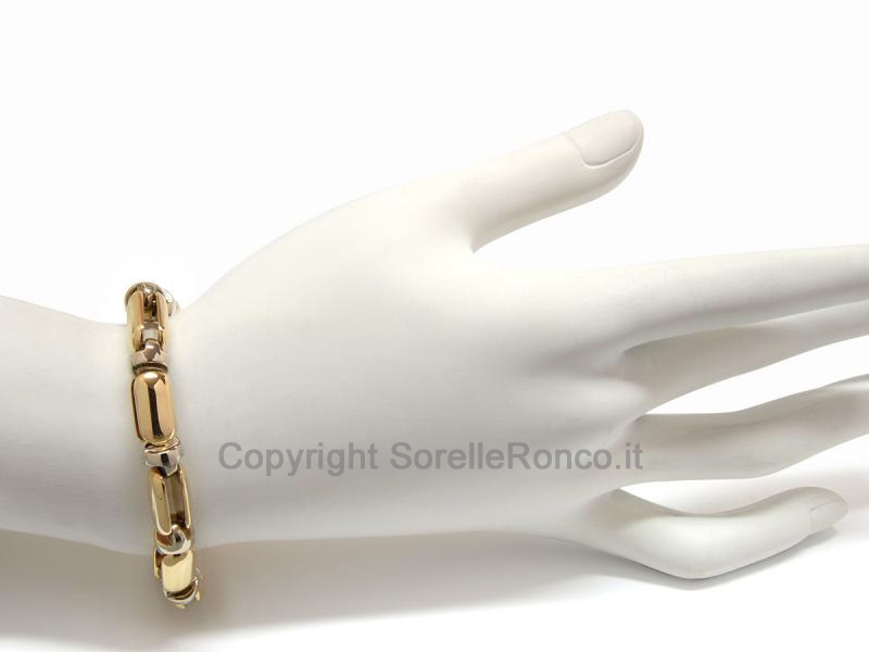 BRACCIALE  IN ORO BIANCO E ORO GIALLO 18 KT
