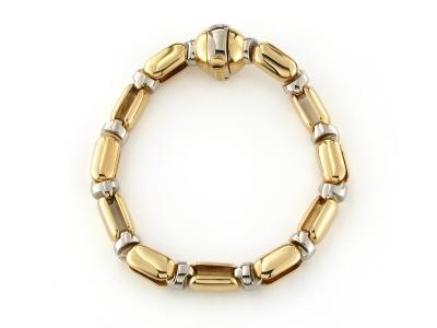Bracciale  in Oro Bianco e Oro Giallo 18 Kt