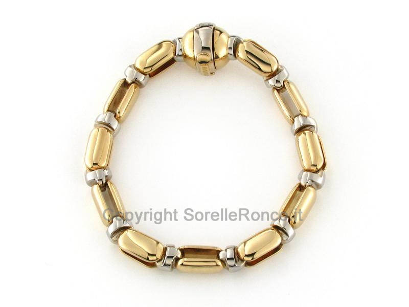 BRACCIALE  IN ORO BIANCO E ORO GIALLO 18 KT
