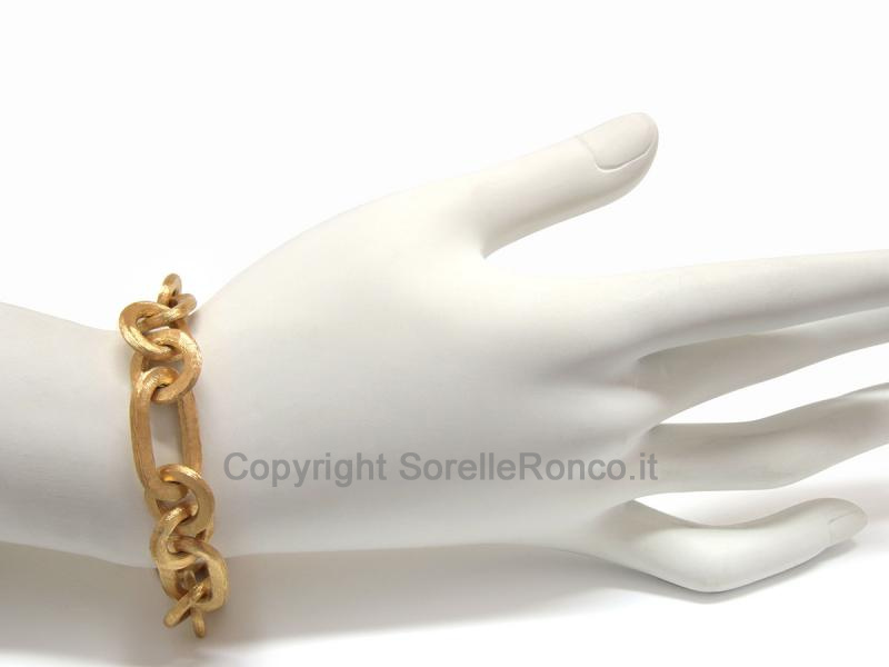 BRACCIALE DONNA IN ORO GIALLO 18 KT CESELLATO