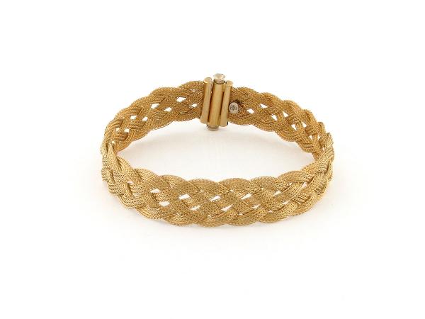 CF02153 - Bracciale Donna in oro Giallo 18 Kt Intrecciato
