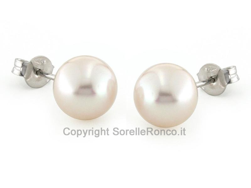 ORECCHINI  PERLE ACQUA DOLCE Ø 9 - 9.5 MM