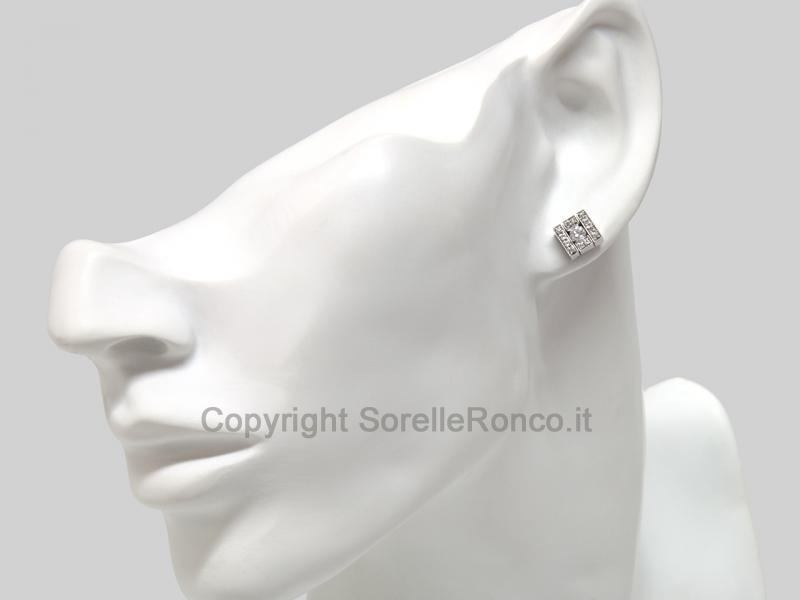 ORECCHINI DAMIANI ORO BIANCO CON DIAMANTI 