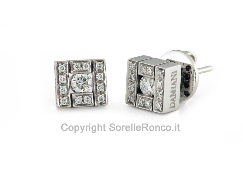 ORECCHINI DAMIANI ORO BIANCO CON DIAMANTI 