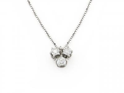 Collana Damiani Oro Bianco con Diamanti 