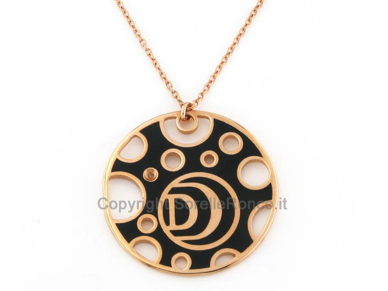 COLLANA DAMIANI IN ORO ROSA CON DIAMANTI 
