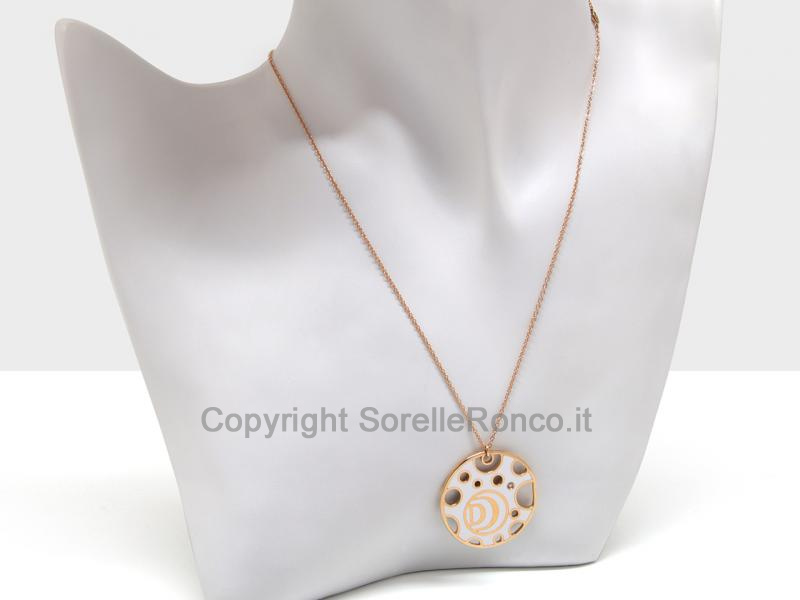 COLLANA DAMIANI IN ORO ROSA CON DIAMANTI 
