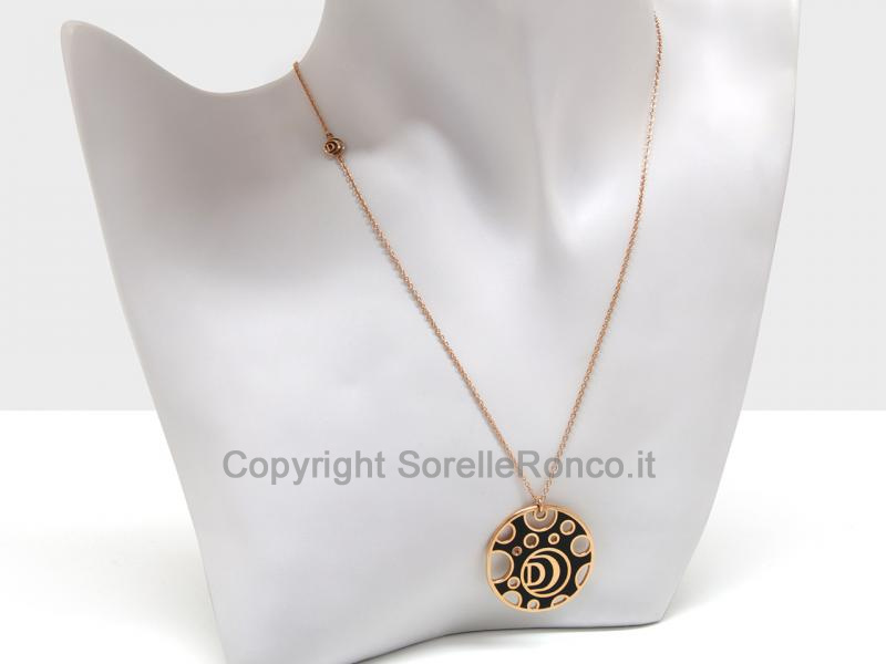COLLANA DAMIANI IN ORO ROSA CON DIAMANTI 
