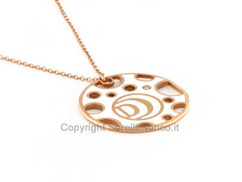 COLLANA DAMIANI IN ORO ROSA CON DIAMANTI 