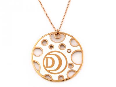 Collana Damiani in oro Rosa con Diamanti 