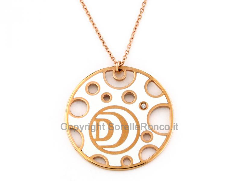 COLLANA DAMIANI IN ORO ROSA CON DIAMANTI 