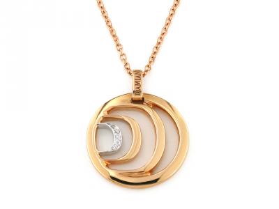 Collana Damiani in oro Rosa e Bianco con Diamanti 