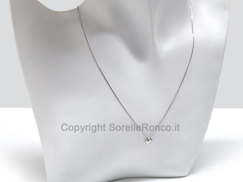 COLLANA PENDENTE PUNTOLUCE DIAMANTE 0.07 CT
